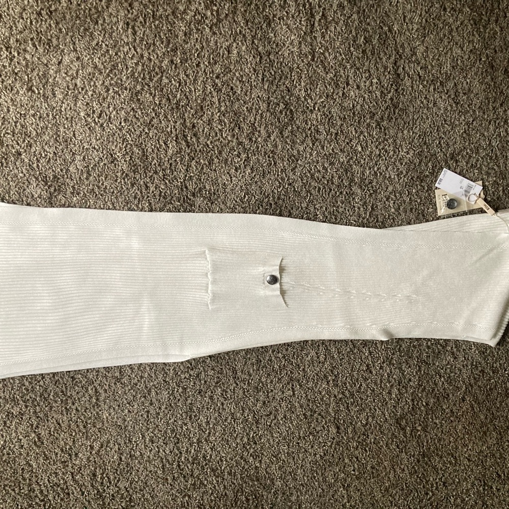 Elie Tahari Long Sleeveless Vest Ivory White Size L NWT - Picture 12 of 12